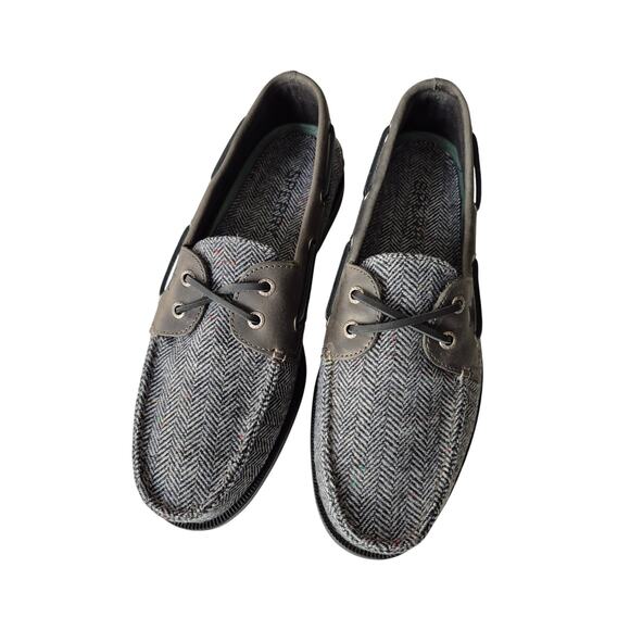 Sperry Top Sider Men Daytona 2 Eye Tailored Boat Shoes Wool Grey US 10 - Picture 2 of 6